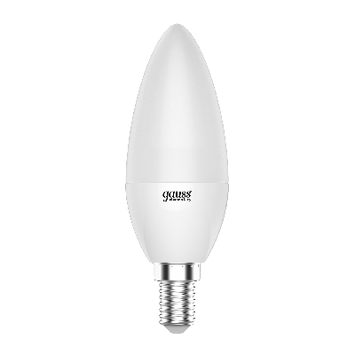 Лампа светодиодная LED 6 Вт 470 лм 6500К AC180-240В E14 свеча холодная  Elementary Gauss