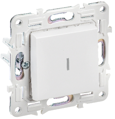 SKANDY Выключатель 1-клавишный с индикацией 10А SK-V07W арктический белый IEK