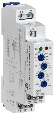 Реле фаз ORF-06D 3ф. 2 конт. 220-460В AC