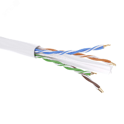 Витая пара CAT 6 U/UTP нг(А)-HF бухта 305м белый