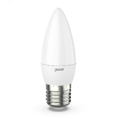 Лампа Gauss Свеча 9.5W 890lm 3000К E27 LED 1/10/100