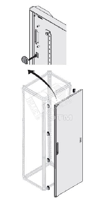 Дверь глухая IP40 H=2000мм W=400мм