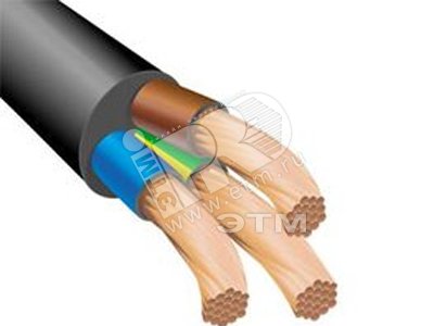 Кабель силовой ВВГнг(А)-LSLTx 3х4 (N.PE)-0.660 однопроволочный (бухта)