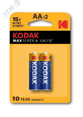 Батарейка Kodak LR6-2BL MAX SUPER Alkaline [KAA-2] (40/200/13200)