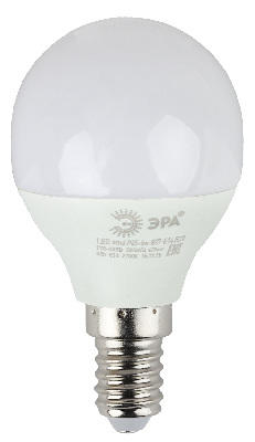 Лампа светодиодная LED P45-6W-827-E14(диод,шар,6Вт,тепл,E14)