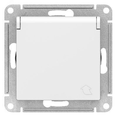 ATLASDESIGN РОЗЕТКА с заземл. со шторками с крышкой, 16А, IP20, механизм, ЛОТОС