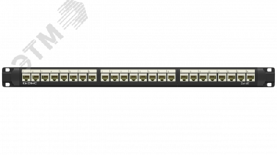 Патч-панель 19'',1U,CAT5E, 24 модуля RJ45, неэкранир ованная