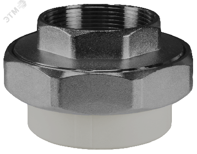 Муфта комб.разъём.(американка) с внутренней резьбой 32x3/4 (80/20) СЕРАЯ
