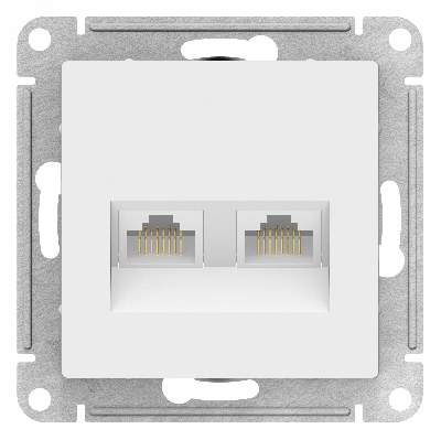 ATLASDESIGN РОЗЕТКА двойная компьютерная RJ45+RJ45, кат.5Е, механизм, ЛОТОС