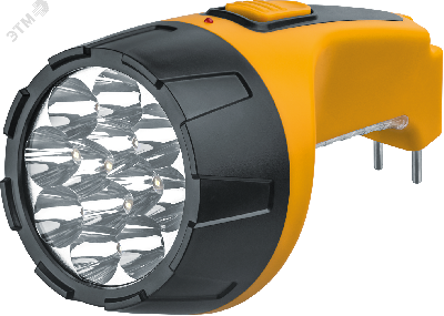 Фонарь светодиодный NPT-CP05-ACCU 12+10LED аккумуляторный с вилкой для зарядки пластик