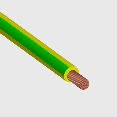 Провод силовой ПУГВнг(А)-LS 1х0.75 500м           (PE)желто-зеленый многопроволочный