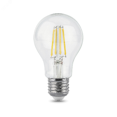 Лампа Gauss Filament А60 8W 780lm 4100К Е27 LED 1/10/40