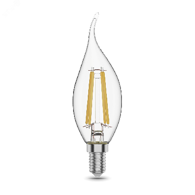 Лампа светодиодная филаментная LED 11 Вт 810 лм 2700К AC185-265В E14 свеча теплая  Black Filament Gauss