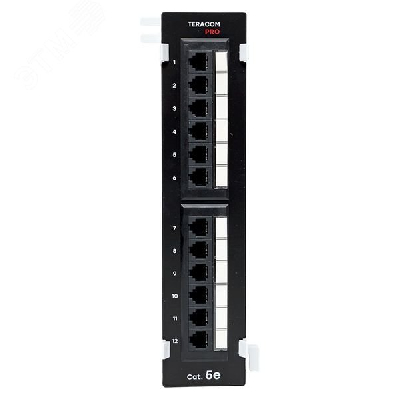 Патч-панель настенная TERACOM PRO Cat.5E неэкранированная UTP 12 портов RJ-45 Dual IDC