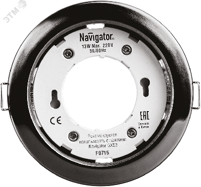 Светильник ДВО-13w GX53 без лампы черный хром